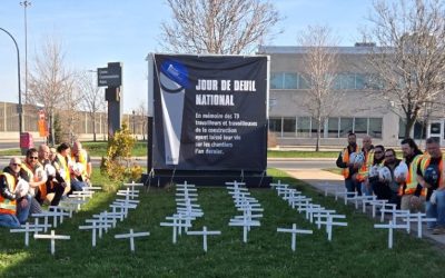 L’inter rend hommage à la mémoire des 73 travailleurs et travailleuses de la construction ayant perdu la vie l’an dernier